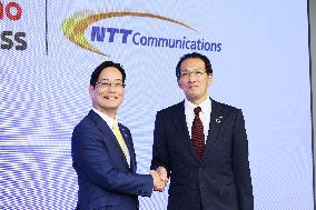 NTT Communications president change press conference